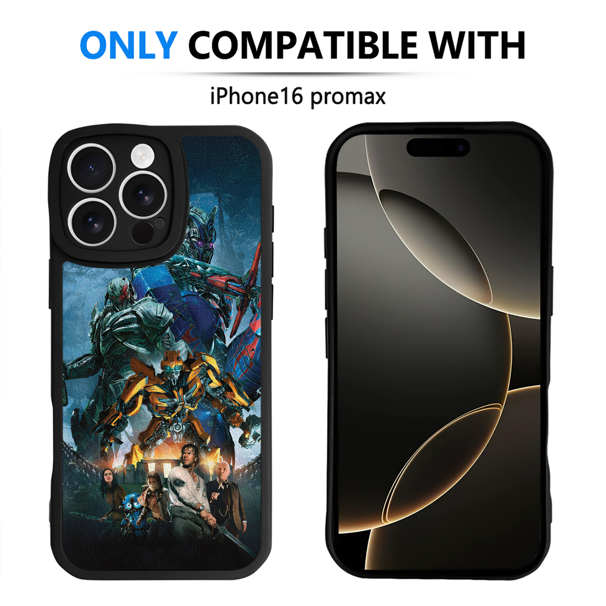 （画像用） Transformers トランスフォーマー 【iPhone 16シリーズ対応】シリコンスマホケース（レザー調） 材質：シリコン